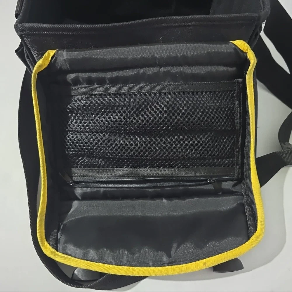 Nikon Camera Bag Adjustable Shoulder Strap Black Yellow Trim